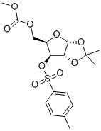 5-O-羰基甲氧基-1,2-O-亚异丙基-3-O-对甲苯磺酰基-Α-D-呋喃木糖 结构式