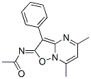 Acetamide,  N-(5,7-dimethyl-3-phenyl-2H-isoxazolo[2,3-a]pyrimidin-2-ylidene)- Struktur