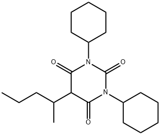1,3-Dicyclohexyl-5-(1-methylbutyl)barbituric acid Structure
