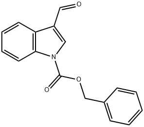 N-benzyloxycarbonyl-indole-3-carbaldehyde Struktur