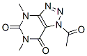 1H-1,2,3-Triazolo[4,5-d]pyrimidine-5,7(4H,6H)-dione,  1-acetyl-4,6-dimethyl- Structure