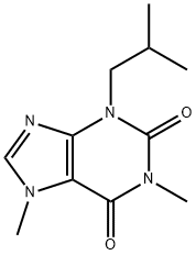 1,7-Dimethyl-3-isobutylxanthine Structure