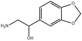 2-アミノ-1-ベンゾ[1,3]ジオキソール-5-イル-エタノール 化学構造式
