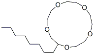 2-octyl-1,4,7,10,13-pentaoxacyclopentadecane Struktur