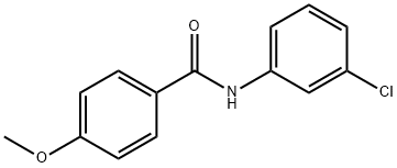 N-(3-クロロフェニル)-4-メトキシベンズアミド 化学構造式
