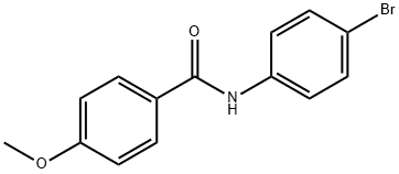 N-(4-ブロモフェニル)-4-メトキシベンズアミド 化学構造式