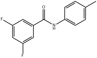 Benzamide, 3,5-difluoro-N-(4-methylphenyl)- (9CI) 化学構造式