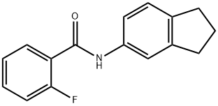 Benzamide, N-(2,3-dihydro-1H-inden-5-yl)-2-fluoro- (9CI) Struktur