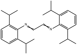 N,N'-(エタン-1,2-ジイリデン)ビス(2,6-ジイソプロピルベンゼンアミン) 化学構造式