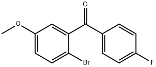 2-ブロモ-4'-フルオロ-5-メトキシベンゾフェノン 化学構造式