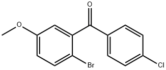 2-ブロモ-4'-クロロ-5-メトキシベンゾフェノン 化学構造式