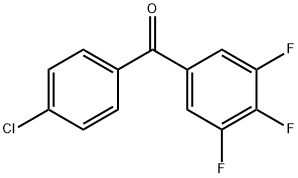 4-クロロ-3',4',5'-トリフルオロベンゾフェノン 化学構造式