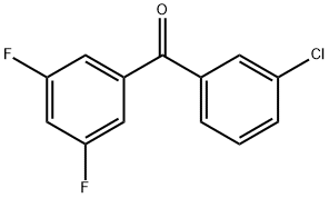 (3-氯苯基)(3,5-二氟苯基)甲酮, 746651-98-9, 结构式