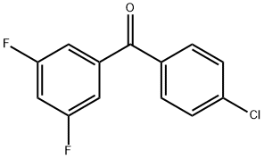 4-クロロ-3',5'-ジフルオロベンゾフェノン 化学構造式