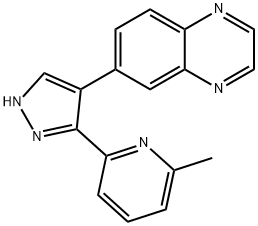 6-(3-(6-甲基吡啶-2-基)-1H-吡唑-4-基)喹噁啉, 746667-48-1, 结构式