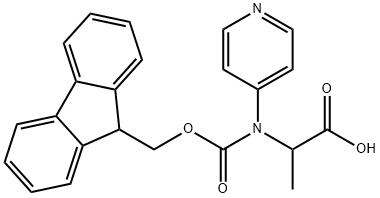 FMOC-DL-4-ピリジルアラニン 化学構造式