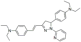 4-[2-[5-[4-(diethylamino)phenyl]-4,5-dihydro-1-(2-pyridyl)-1H-pyrazol-3-yl]vinyl]-N,N-diethylaniline Structure