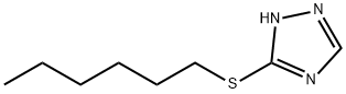 3-(ヘキシルチオ)-1H-1,2,4-トリアゾール 化学構造式