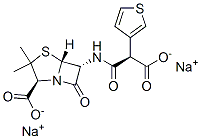 Ticarcillin sodium Struktur