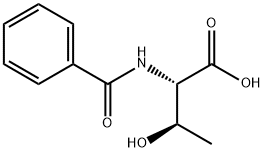 rac-(2R*,3S*)-2-ベンゾイルアミノ-3-ヒドロキシ酪酸 化学構造式
