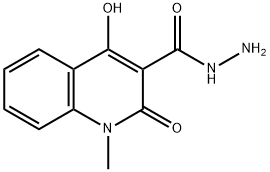 3-Quinolinecarboxylic acid, 1,2-dihydro-4-hydroxy-1-Methyl-2-oxo-, hydrazide Structure