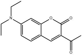 3-乙酰基-7-(二乙基氨基)-2H-吡喃-2-酮, 74696-96-1, 结构式