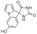 5-(4-Hydroxyphenyl)-5-(2-thienyl)-2,4-imidazolidinedione Struktur