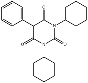 1,3-ジシクロヘキシル-5-フェニルバルビツル酸 化学構造式