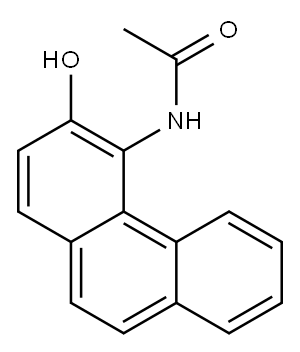 N-(3-hydroxyphenanthren-4-yl)acetamide Structure
