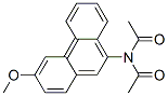 N-acetyl-N-(3-methoxyphenanthren-9-yl)acetamide Struktur