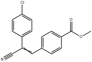 methyl 4-[2-(4-chlorophenyl)-2-cyano-ethenyl]benzoate 结构式