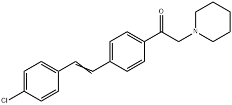 1-[4-[2-(4-chlorophenyl)ethenyl]phenyl]-2-(1-piperidyl)ethanone Structure