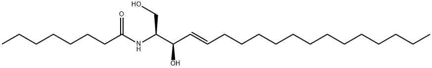 N-辛酰基-D-神经鞘氨醇, 74713-59-0, 结构式