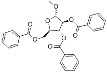 Methyl-2,3,5-tri-O-benzoyl-alpha-D-arabinofuranoside Structure