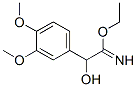 Benzeneethanimidic  acid,  -alpha--hydroxy-3,4-dimethoxy-,  ethyl  ester  (9CI) Struktur