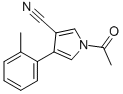1-ACETYL-4-(2-METHYLPHENYL)-1H-PYRROLE-3-CARBONITRILE 结构式