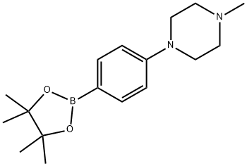 1-METHYL-4-[4-(4,4,5,5-TETRAMETHYL-1,3,2-DIOXABOROLAN-2-YL)PHENYL]PIPERAZINE Struktur