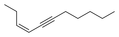 (Z)-3-ウンデセン-5-イン 化学構造式