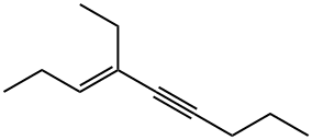 (E)-4-エチル-3-ノネン-5-イン 化学構造式