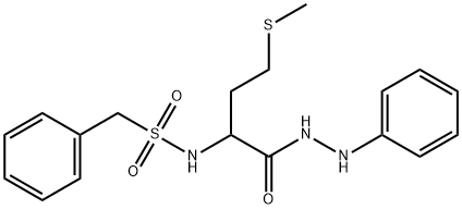 N-[1-(anilinocarbamoyl)-3-methylsulfanyl-propyl]-1-phenyl-methanesulfo namide Structure