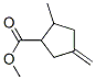 2-Methyl-4-methylene-1-cyclopentanecarboxylic acid methyl ester Struktur