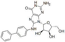 N-(guanosin-8-yl)-4-aminobiphenyl Struktur
