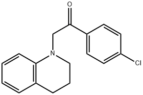 1-(4-chlorophenyl)-2-(3,4-dihydro-2H-quinolin-1-yl)ethanone Struktur