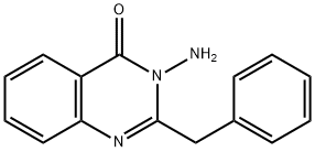 3-アミノ-2-ベンジル-4(3H)-キナゾリノン 化学構造式