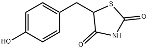 5-(4-ヒドロキシベンジル)-2,4-チアゾリジンジオン 化学構造式