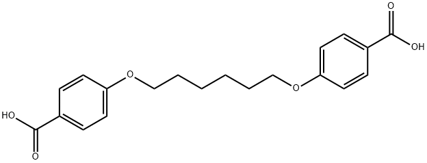 1,6-ビス(4-カルボキシフェノキシ)ヘキサン 化学構造式
