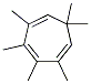 2,3,4,5,7,7-ヘキサメチル-1,3,5-シクロヘプタトリエン 化学構造式