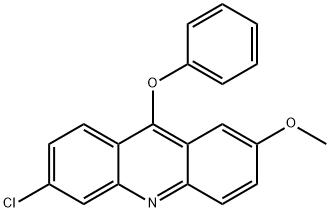 2-メトキシ-6-クロロ-9-フェノキシアクリジン 化学構造式