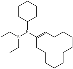 [(Cyclododecen-1-yl)cyclohexylamino]diethylborane Struktur