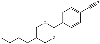4-5-(丁基-1,3-二氧环己烷-2-基)苄腈,74800-54-7,结构式